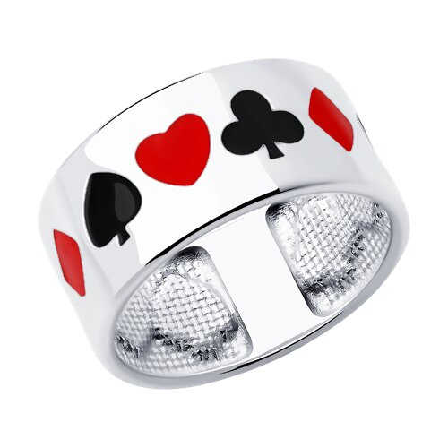 Кольцо в серебре с эмалью Ювелирное изделие - Кольцо в серебре с эмалью в магазине Best-Gold 131684