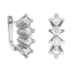 Ювелирное изделие - Серьги из серебра с фианитами в магазине Best-Gold 121068