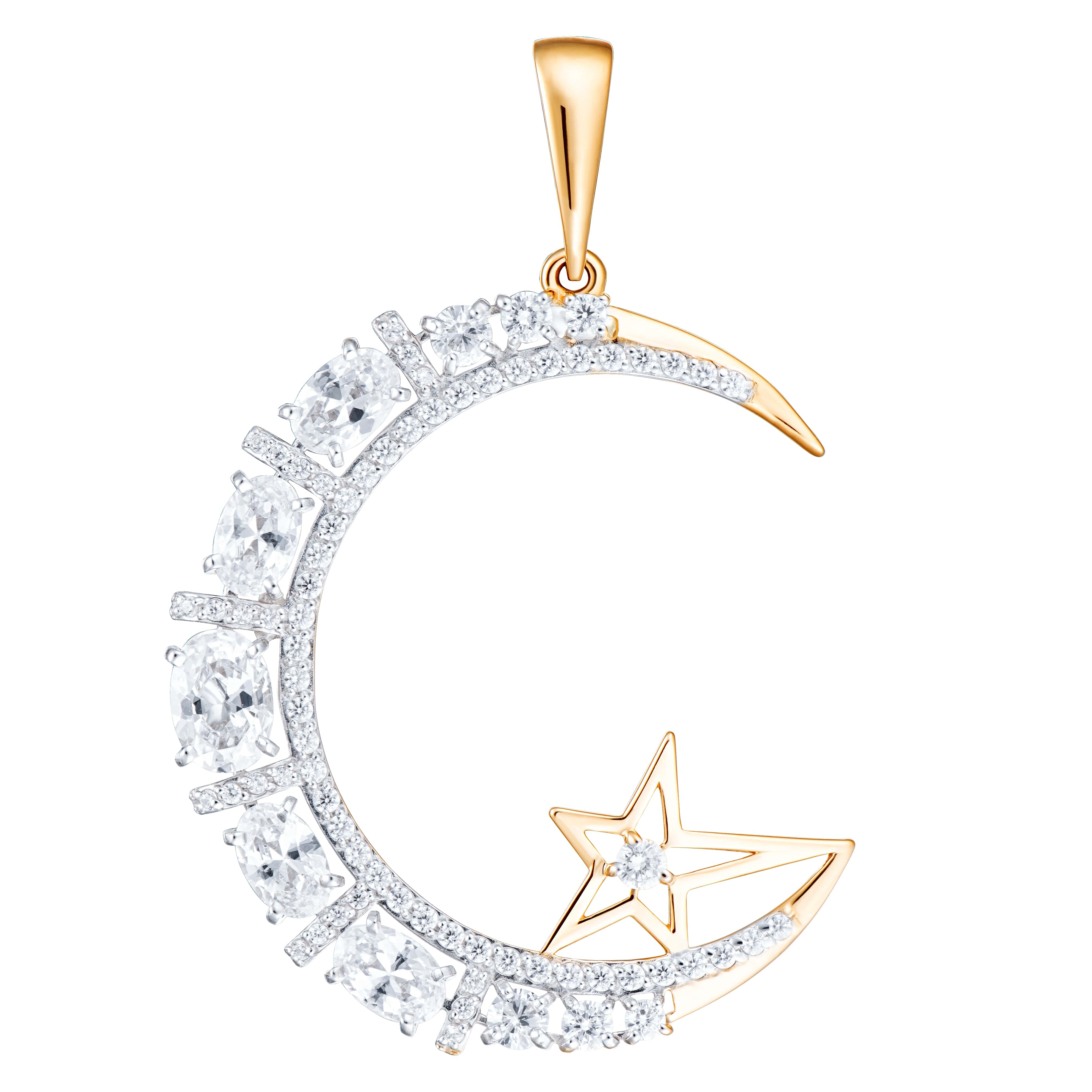 Подвеска из красного золота с фианитами Ювелирное изделие - Подвеска из красного золота с фианитами в магазине Best-Gold 151730