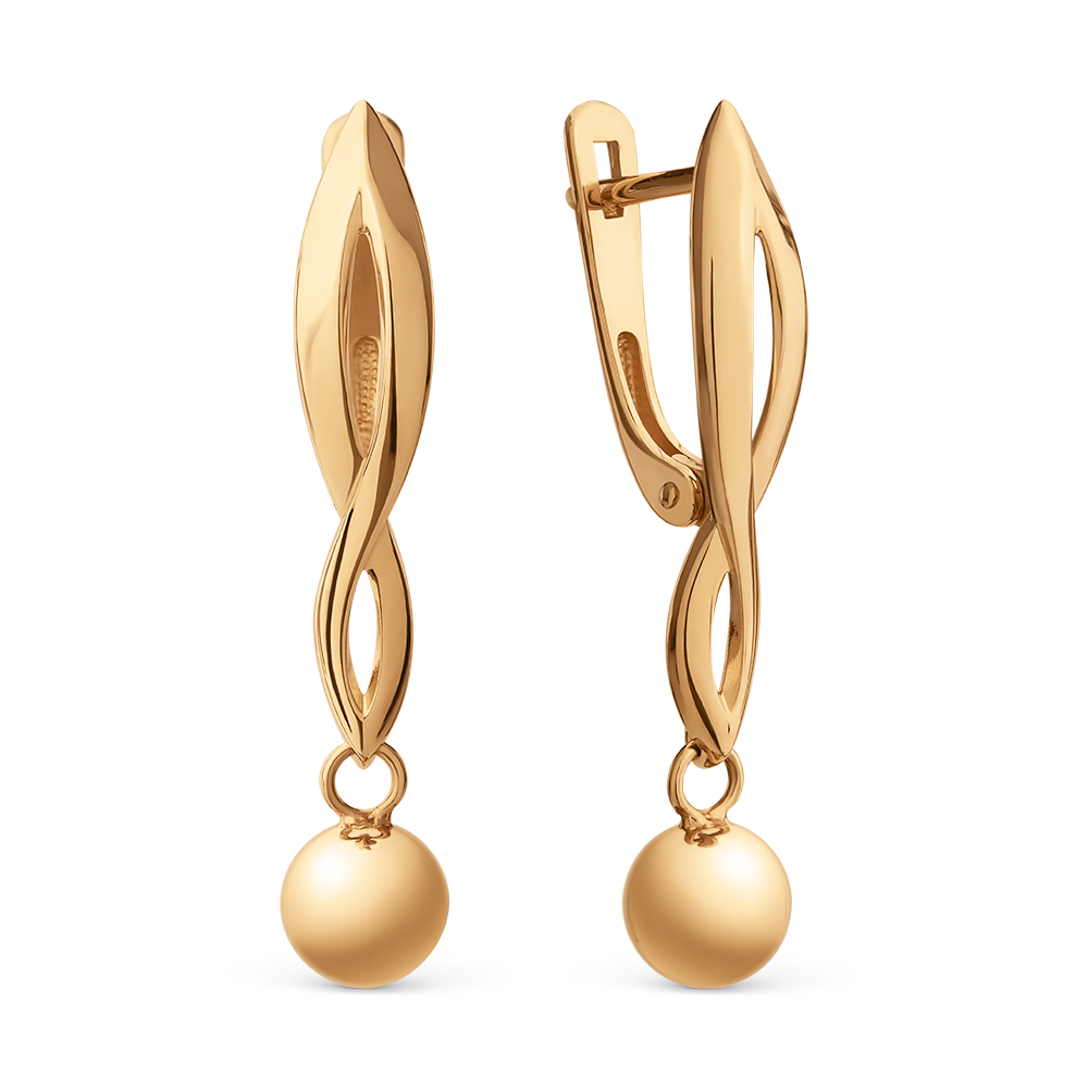 Ювелирное изделие - Серьги из красного золота в магазине Best-Gold 155367