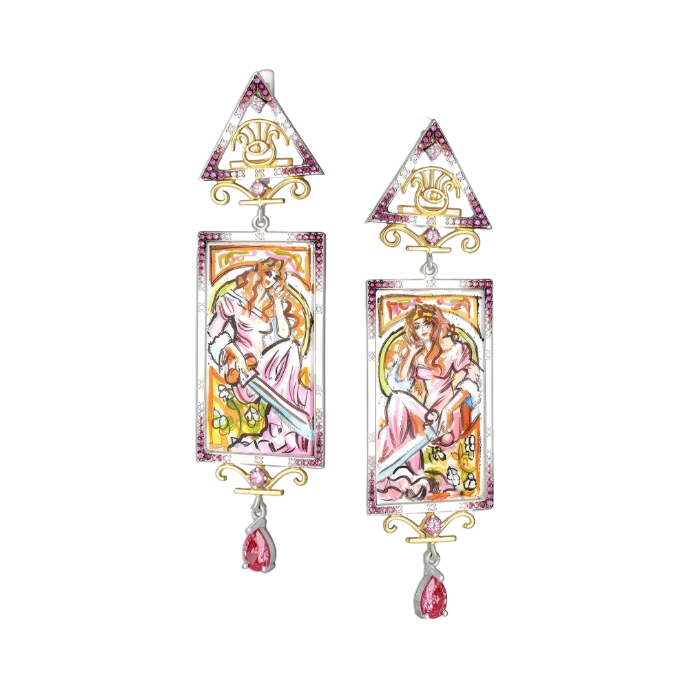 Серьги из серебра с фианитами Ювелирное изделие - Серьги из серебра с фианитами в магазине Best-Gold 156269