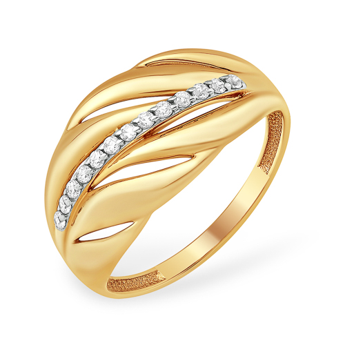 Ювелирное изделие - Кольцо из красного золота с фианитами в магазине Best-Gold 111358