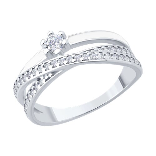 Кольцо из серебра с фианитами Ювелирное изделие - Кольцо из серебра с фианитами в магазине Best-Gold 151890