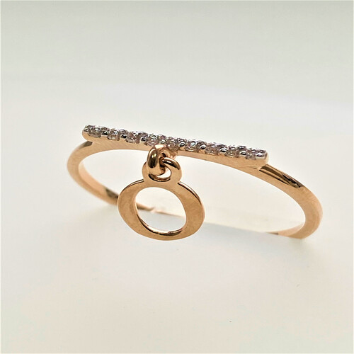 Кольцо из красного золота с фианитами Ювелирное изделие - Кольцо из красного золота с фианитами в магазине Best-Gold 027892