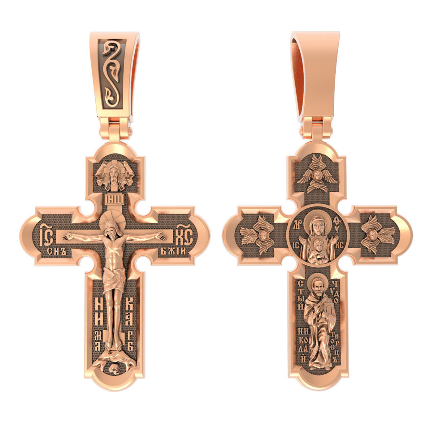 Ювелирное изделие - Крест из красного золота в магазине Best-Gold 155037