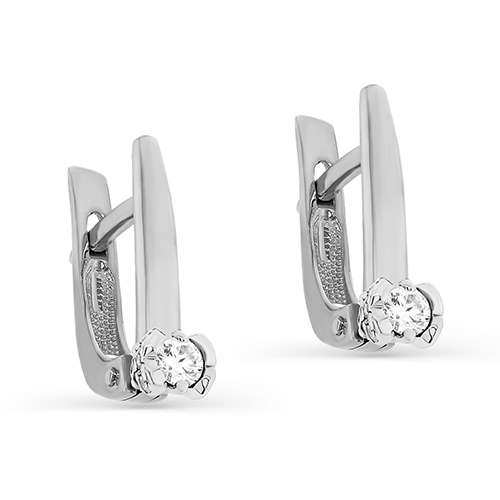 Серьги из белого золота с бриллиантами Ювелирное изделие - Серьги из белого золота с бриллиантами в магазине Best-Gold 142395