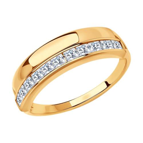 Ювелирное изделие - Кольцо из красного золота с фианитами в магазине Best-Gold 052581