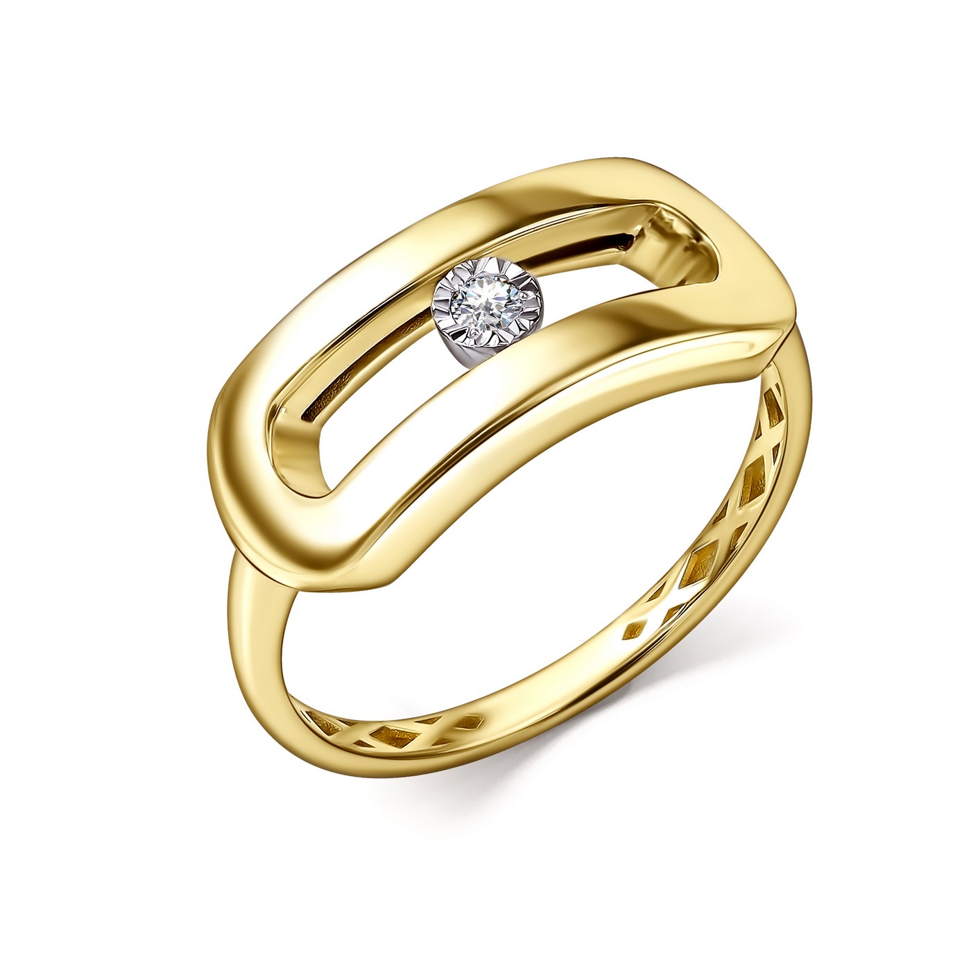 Кольцо из жёлтого золота с бриллиантом Ювелирное изделие - Кольцо из жёлтого золота с бриллиантом в магазине Best-Gold 148776