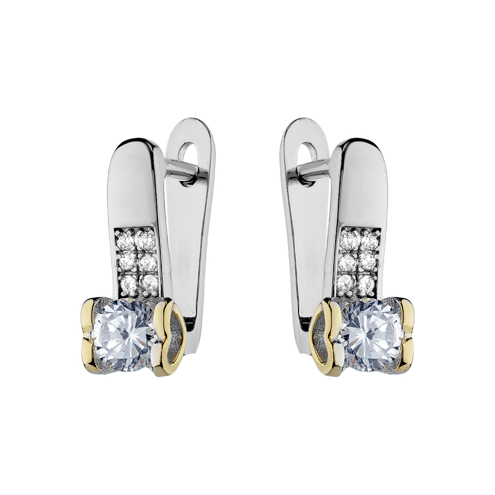 Ювелирное изделие - Серьги из серебра с цирконием в магазине Best-Gold 146577