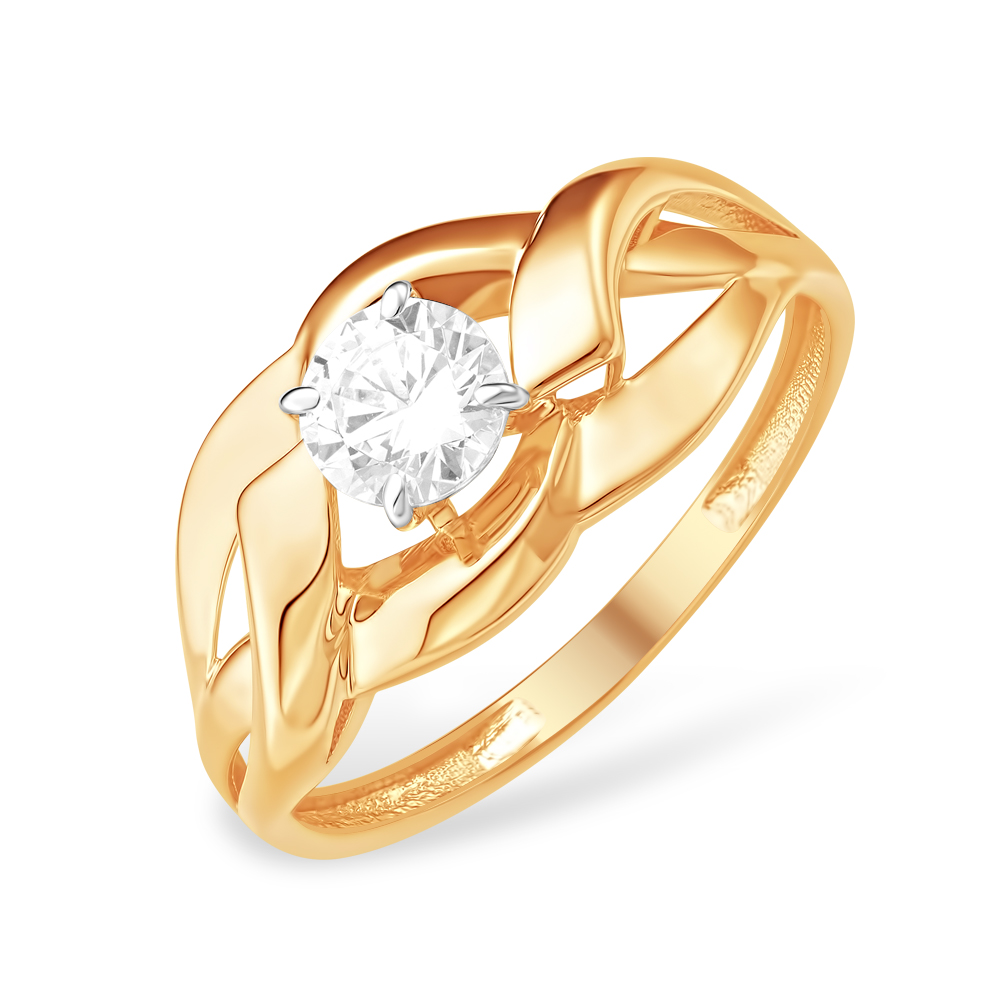 Кольцо из красного золота с фианитами Ювелирное изделие - Кольцо из красного золота с фианитами в магазине Best-Gold 150466