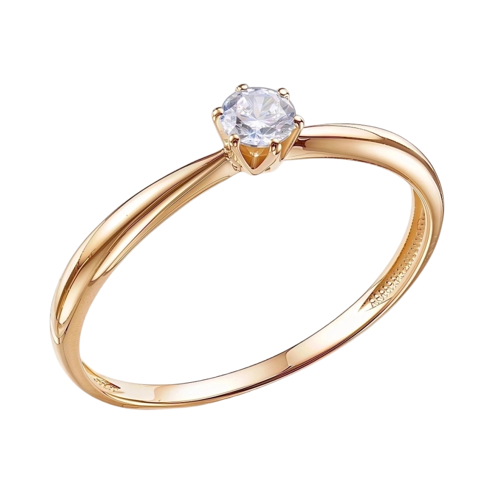 Кольцо из красного золота с фианитами Ювелирное изделие - Кольцо из красного золота с фианитами в магазине Best-Gold 149405