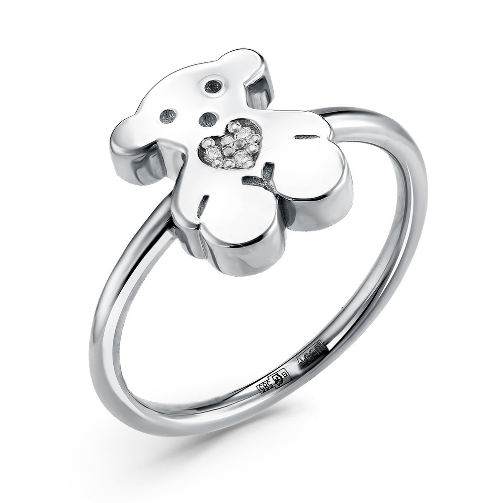 Кольцо из белого золота с бриллиантами Ювелирное изделие - Кольцо из белого золота с бриллиантами в магазине Best-Gold 083952