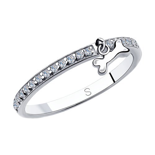 Ювелирное изделие - Кольцо из серебра с фианитами в магазине Best-Gold 119544