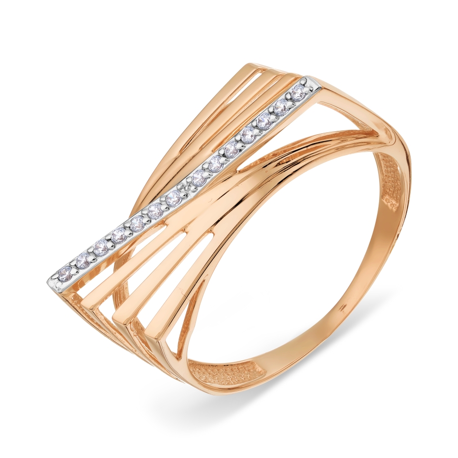 Ювелирное изделие - Кольцо из красного золота с фианитами в магазине Best-Gold 105517