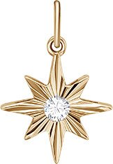 Ювелирное изделие - Подвеска из красного золота с фианитами в магазине Best-Gold 061067