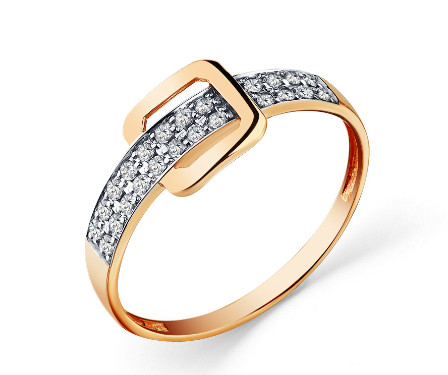 Кольцо из красного золота с фианитами Ювелирное изделие - Кольцо из красного золота с фианитами в магазине Best-Gold 125712