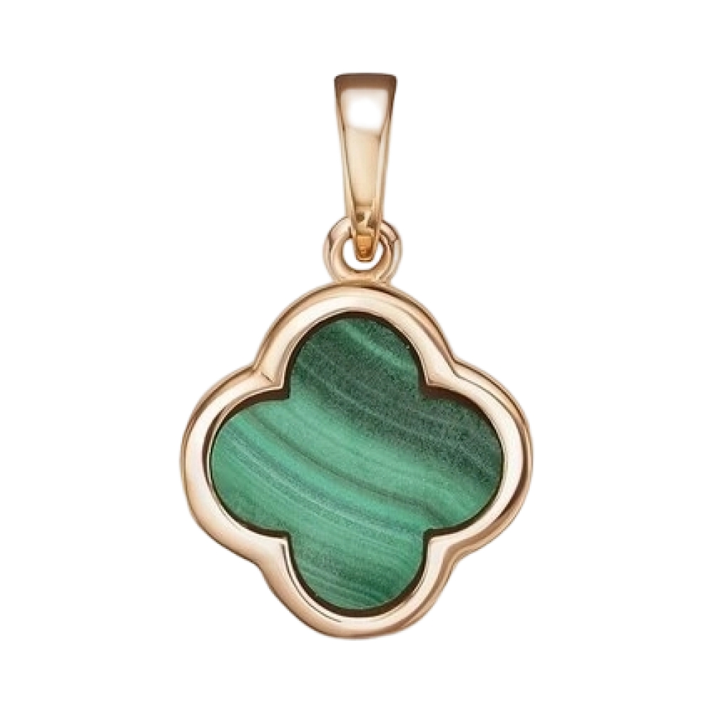 Ювелирное изделие - Подвеска из красного золота с малахитом в магазине Best-Gold 034898