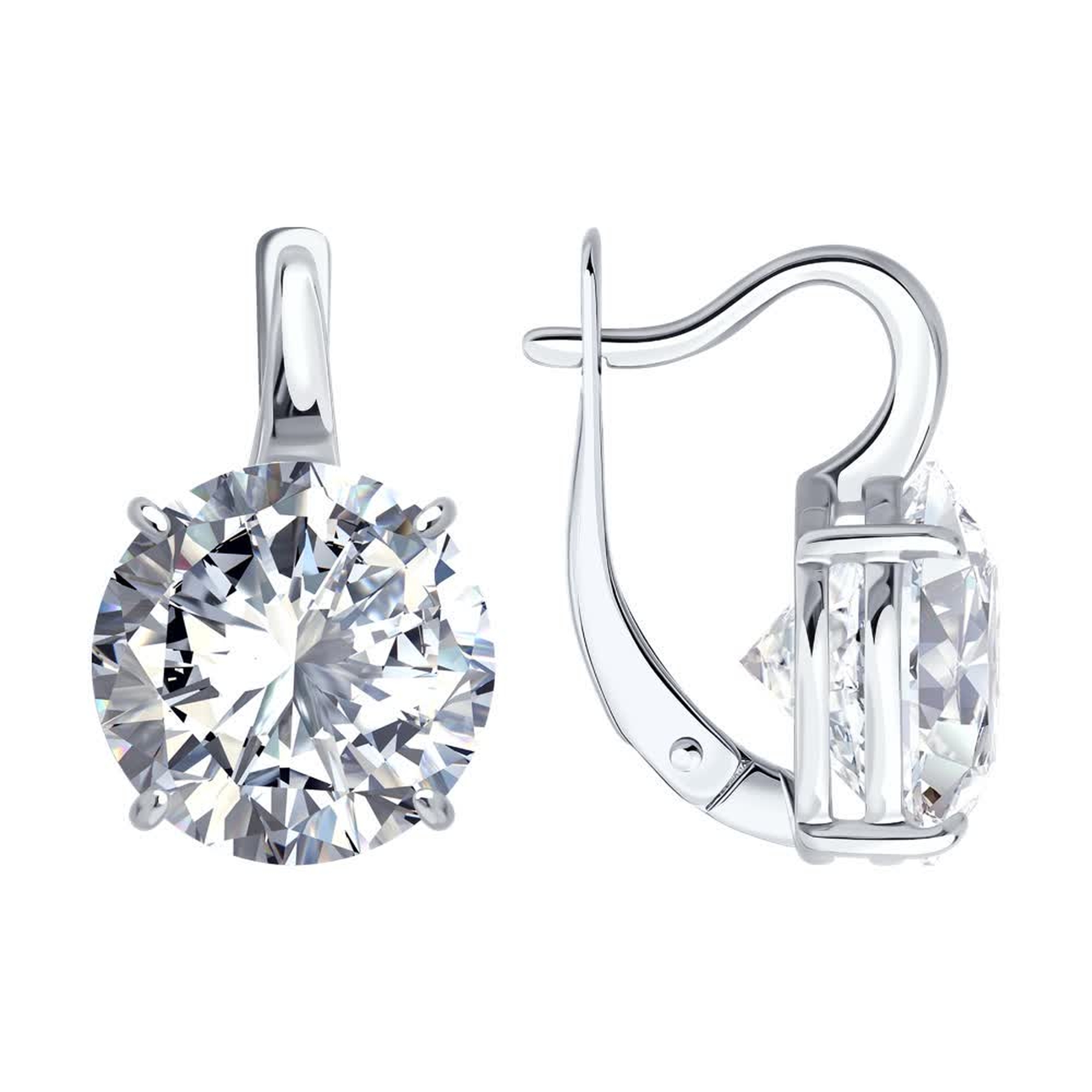 Ювелирное изделие - Серьги из серебра с фианитами в магазине Best-Gold 152812