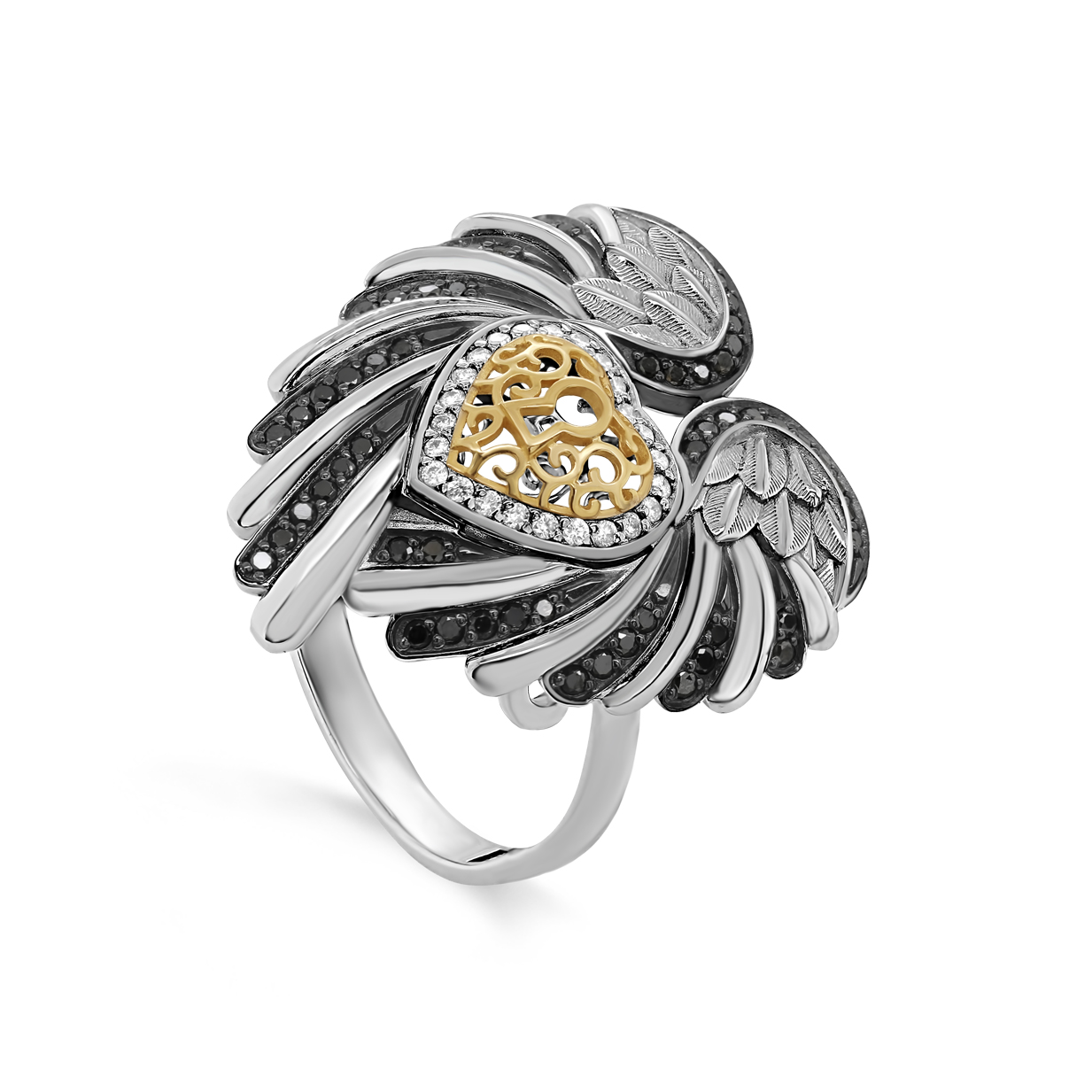 Кольцо из белого золота с бриллиантами Ювелирное изделие - Кольцо из белого золота с бриллиантами в магазине Best-Gold 127438