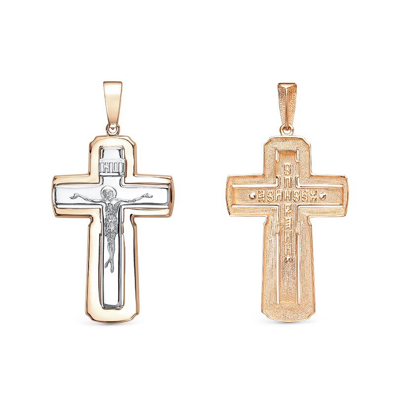 Ювелирное изделие - Крест из красного золота в магазине Best-Gold 124874