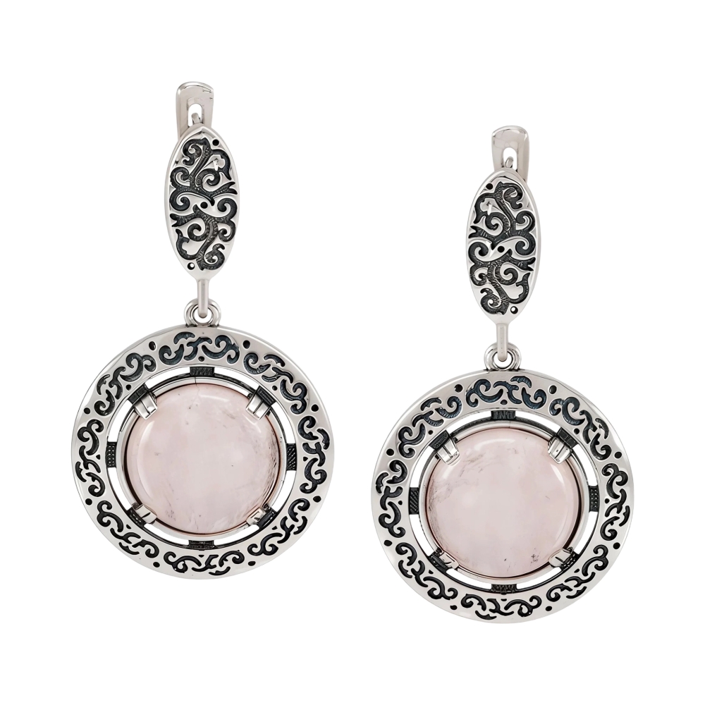 Серьги из серебра с виоланом Ювелирное изделие - Серьги из серебра с виоланом в магазине Best-Gold 153163