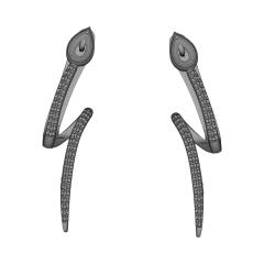 Ювелирное изделие - Серьги из белого золота с бриллиантами в магазине Best-Gold 144074