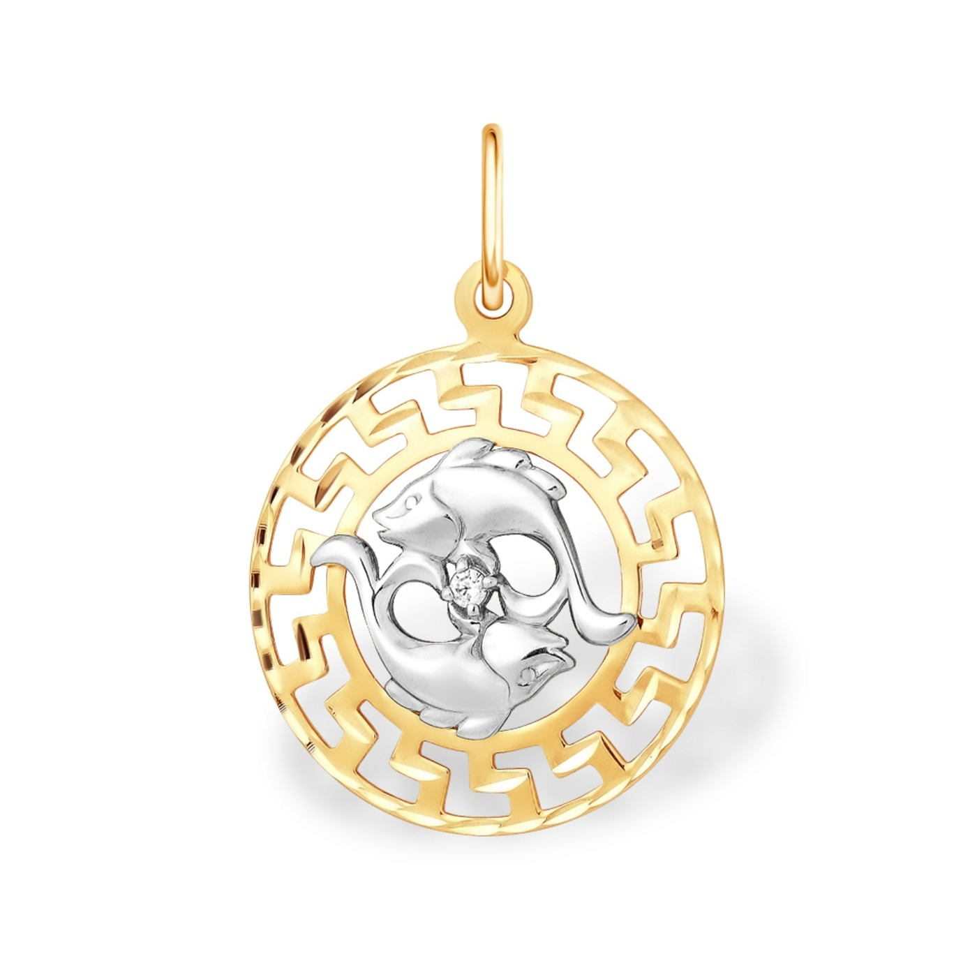 Ювелирное изделие - Подвеска из красного золота с фианитами в магазине Best-Gold 147565