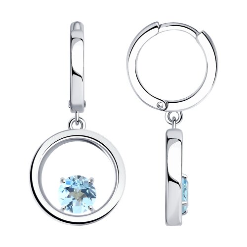 Серьги из серебра с топазами Ювелирное изделие - Серьги из серебра с топазами в магазине Best-Gold 141190