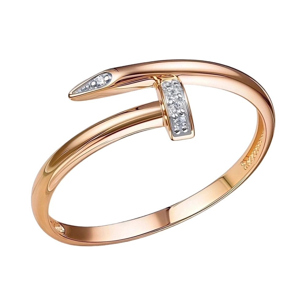 Ювелирное изделие - Кольцо из красного золота с фианитами в магазине Best-Gold 140467