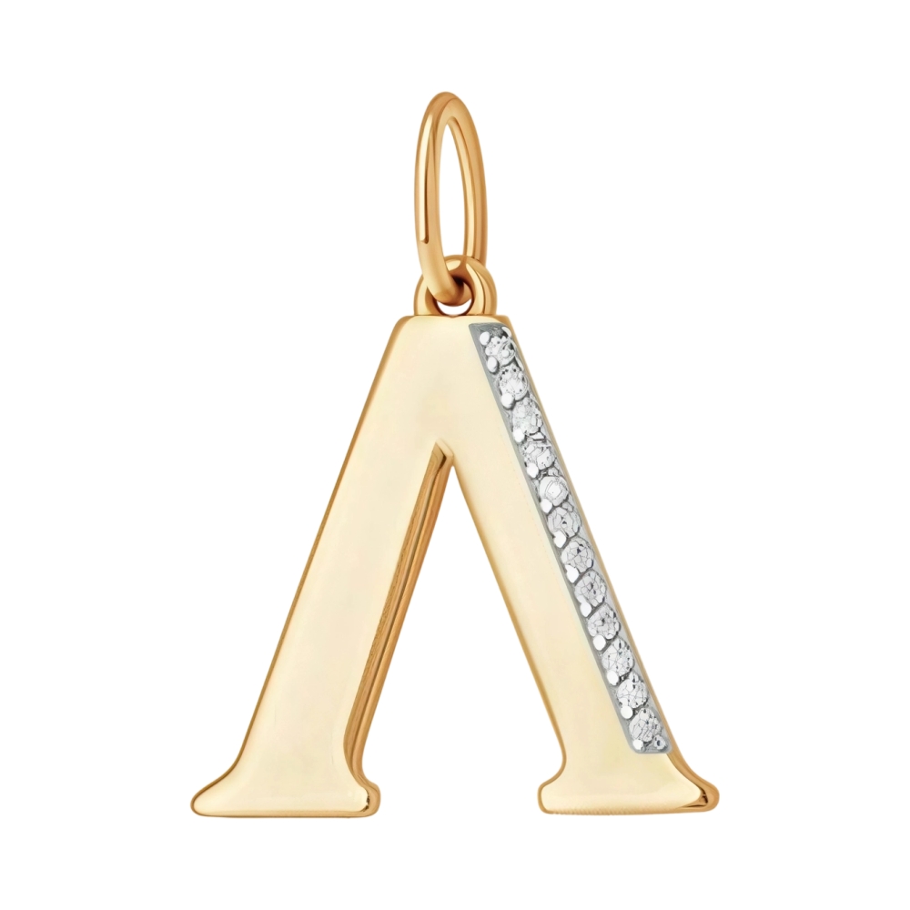 Ювелирное изделие - Подвеска из красного золота с фианитами в магазине Best-Gold 061372