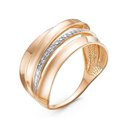 Кольцо из красного золота с фианитами Ювелирное изделие - Кольцо из красного золота с фианитами в магазине Best-Gold 009762