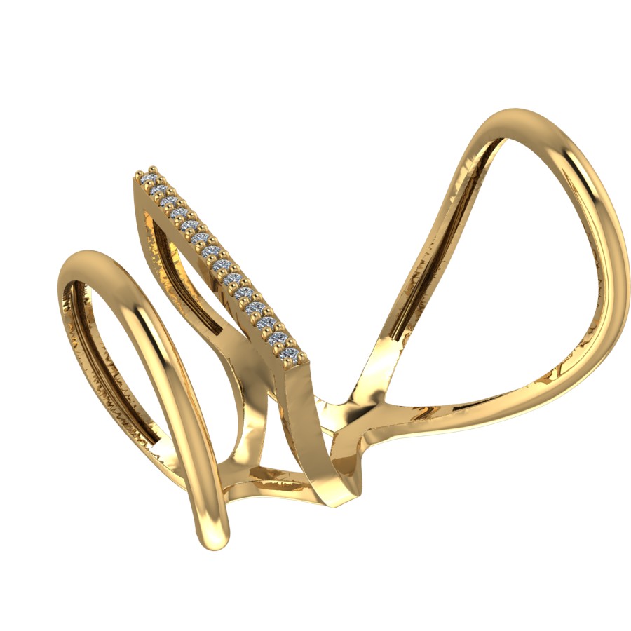 Кольцо из красного золота с фианитами Ювелирное изделие - Кольцо из красного золота с фианитами в магазине Best-Gold 126760