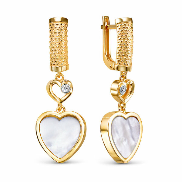 Серьги в желтом золоте с перламутром Ювелирное изделие - Серьги в желтом золоте с перламутром в магазине Best-Gold 130993