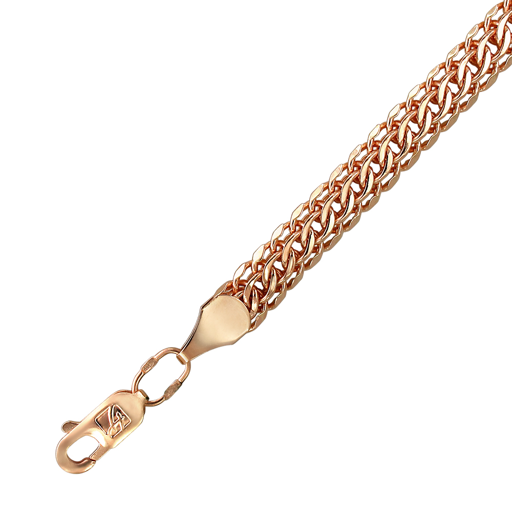 Ювелирное изделие - Браслет из красного золота, плетение Питон в магазине Best-Gold 040568