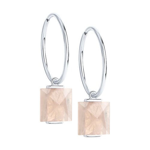 Серьги из серебра с кварцами Ювелирное изделие - Серьги из серебра с кварцами в магазине Best-Gold 141171