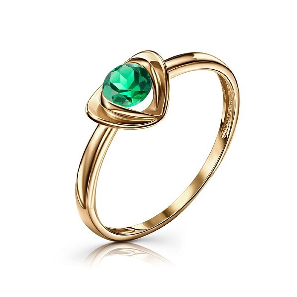 Кольцо из красного золота с изумрудом Ювелирное изделие - Кольцо из красного золота с изумрудом в магазине Best-Gold 153644