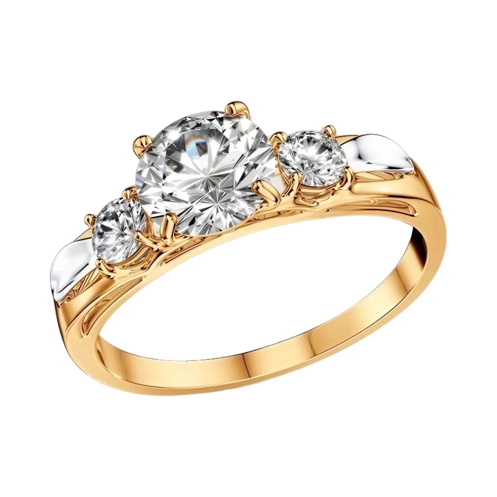 Ювелирное изделие - Кольцо из красного золота с фианитами в магазине Best-Gold 155709