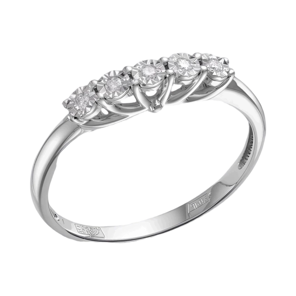 Кольцо в серебре с бриллиантом Ювелирное изделие - Кольцо в серебре с бриллиантом в магазине Best-Gold 127570