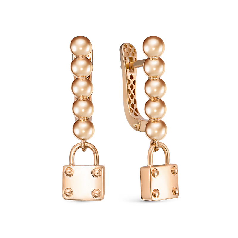 Серьги из красного золота Ювелирное изделие - Серьги из красного золота в магазине Best-Gold 128322