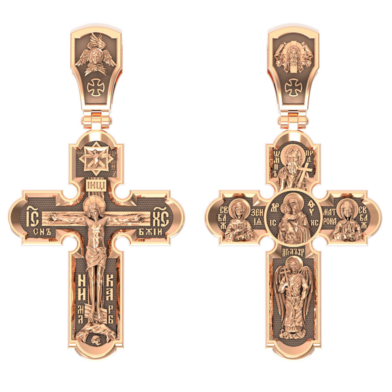 Крест из красного золота Ювелирное изделие - Крест из красного золота в магазине Best-Gold 155041