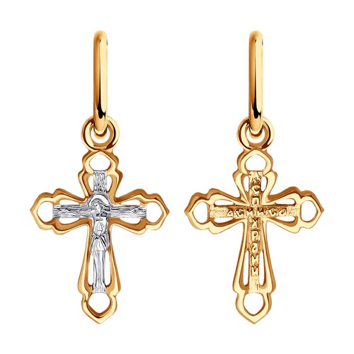 Крест из красного золота Ювелирное изделие - Крест из красного золота в магазине Best-Gold 155338