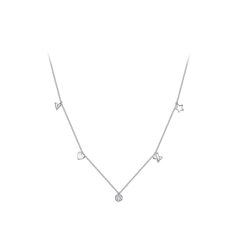 Колье из серебра с фианитами Ювелирное изделие - Колье из серебра с фианитами в магазине Best-Gold 033252