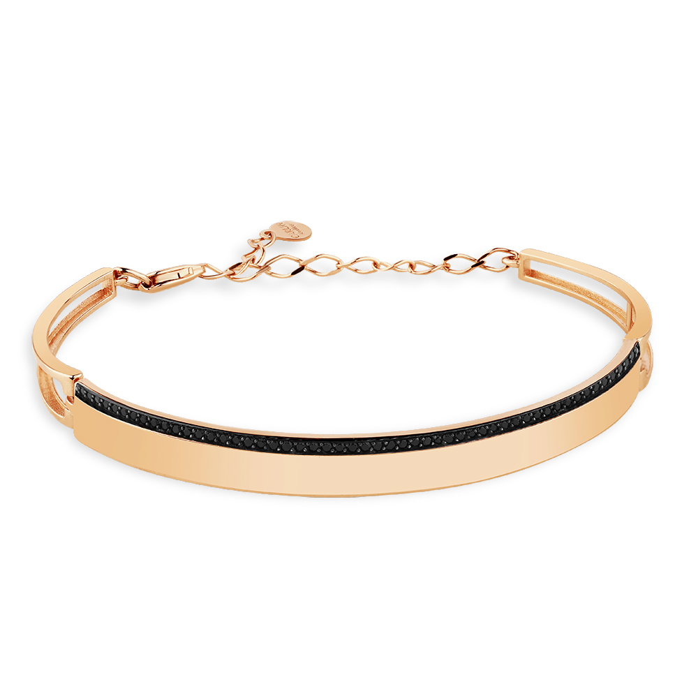 Браслет из красного золота  фианитами Ювелирное изделие - Браслет из красного золота  фианитами в магазине Best-Gold 139101