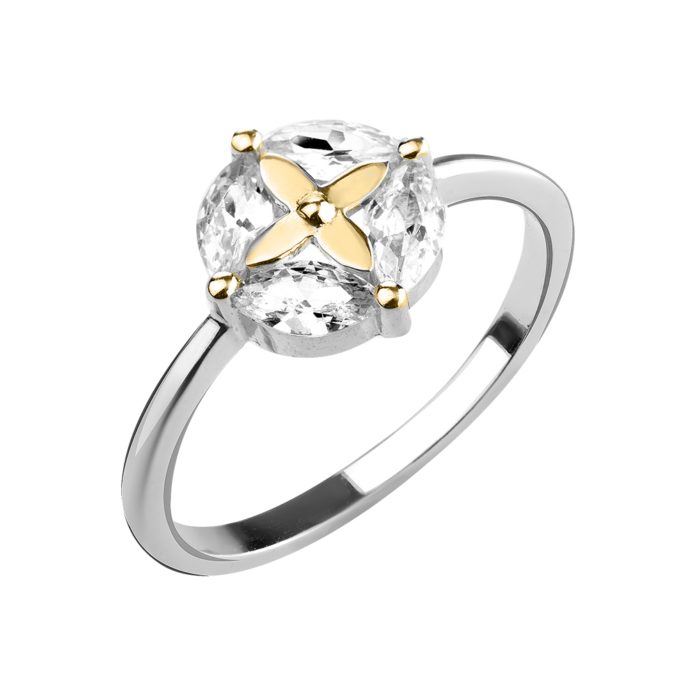 Кольцо из серебра с цирконием Ювелирное изделие - Кольцо из серебра с цирконием в магазине Best-Gold 131858