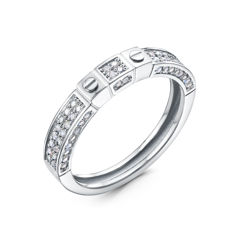 Кольцо из белого золота с бриллиантами Ювелирное изделие - Кольцо из белого золота с бриллиантами в магазине Best-Gold 084467