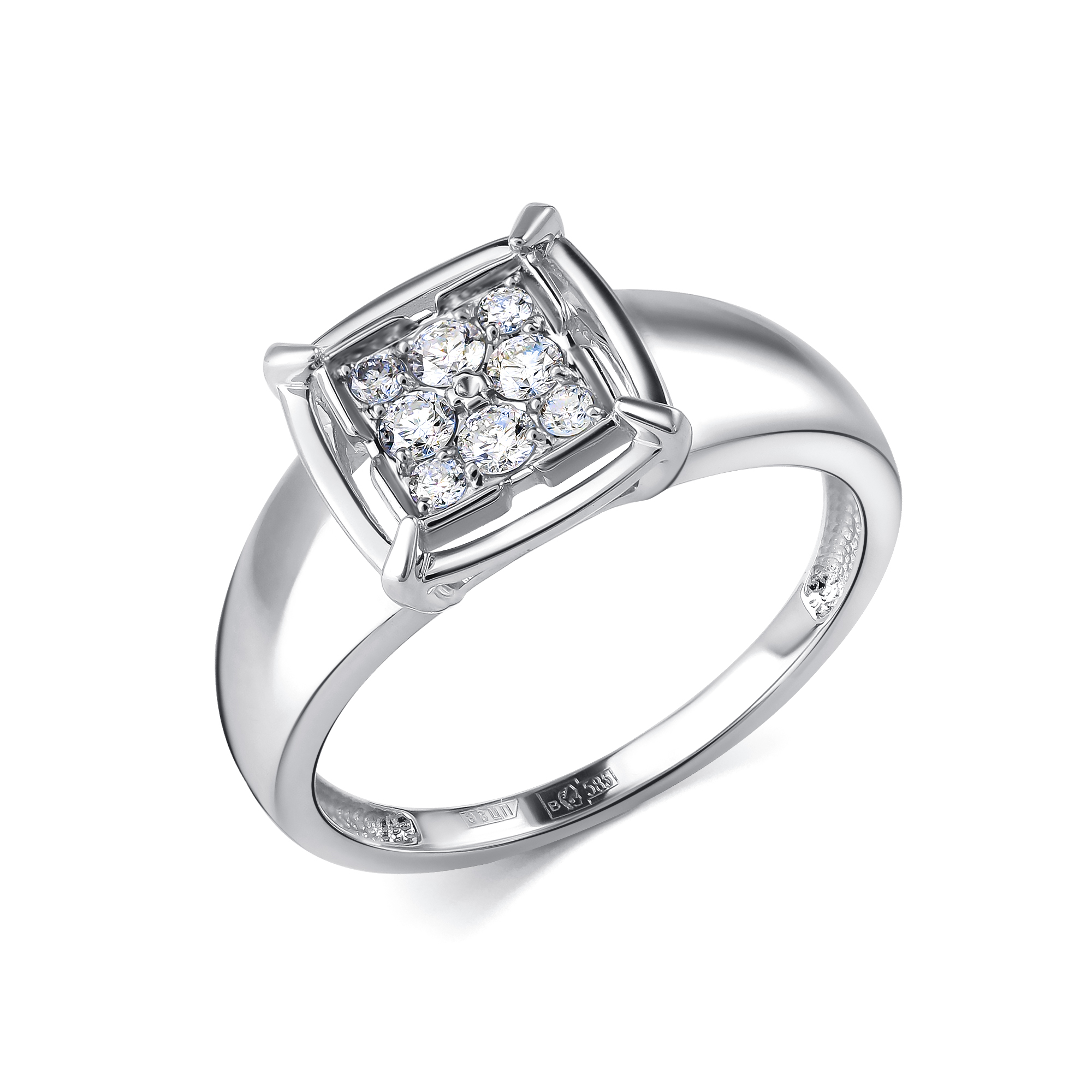 Кольцо в белом золоте с бриллиантом Ювелирное изделие - Кольцо в белом золоте с бриллиантом в магазине Best-Gold 132297