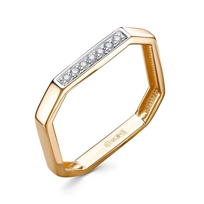 Кольцо из красного золота с бриллиантами Ювелирное изделие - Кольцо из красного золота с бриллиантами в магазине Best-Gold 143743