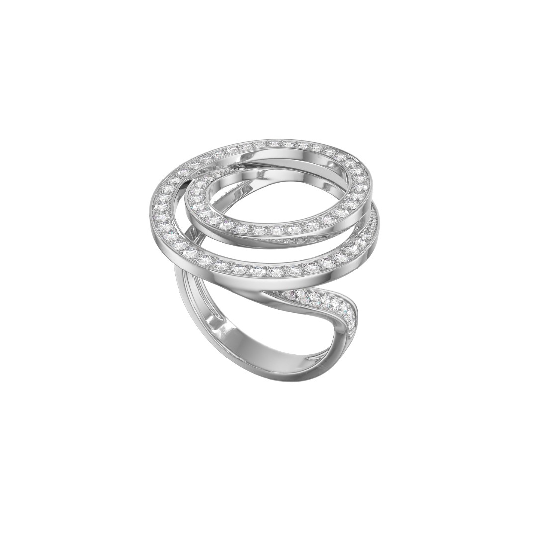 Кольцо из серебра с фианитами Ювелирное изделие - Кольцо из серебра с фианитами в магазине Best-Gold 028188