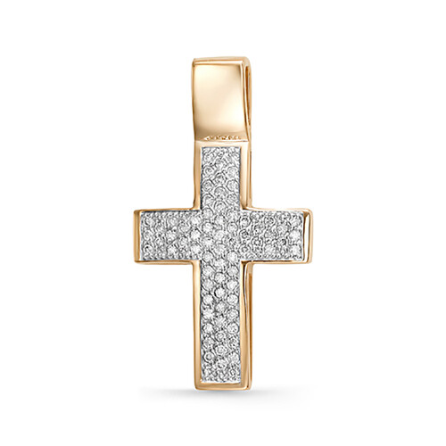 Крест из белого золота с бриллиантами Ювелирное изделие - Крест из белого золота с бриллиантами в магазине Best-Gold 087027