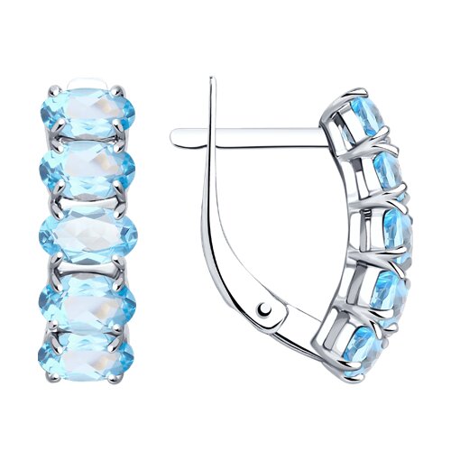 Серьги из серебра с топазами Ювелирное изделие - Серьги из серебра с топазами в магазине Best-Gold 043109